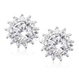 Silver (925) Earrings white zirconia