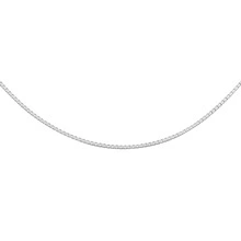 Silver (925) Venetian box chain, diamond-cut, rhodium-plated