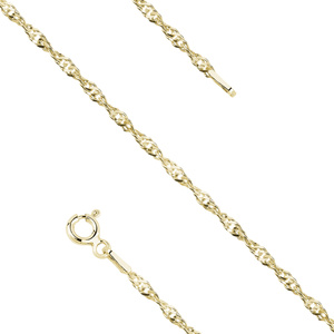 Silver (925) chain singapur bracelet Ø 030 - gold plated