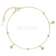 Silver (925) gold-plated bracelet with balls
