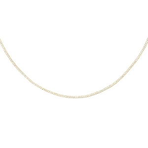Silver (925) diamond-cut gold-plated chain - curb extra flat Ø 040