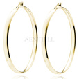 Silver (925) gold-plated earrings hoops - highly polished