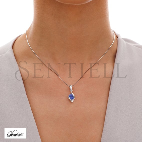 Silver (925) pendant with sapphire zirconia