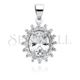 Silver (925) pendant white zirconia