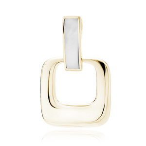 Silver (925) gold-plated pendant with Nacre