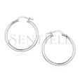 Silver (925) earrings hoops - highly polished