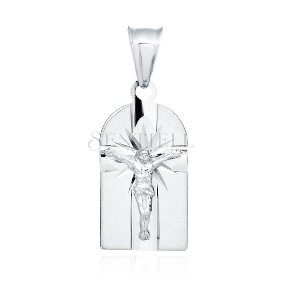 Colgante de plata de ley 925 Jesús en cruz