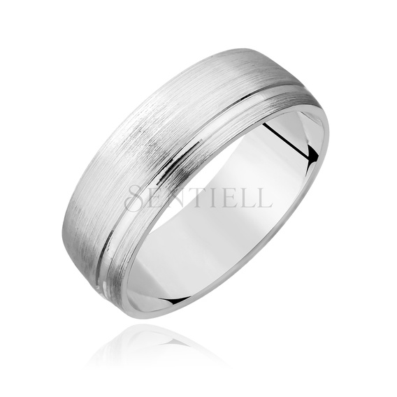 Silver (925) wedding ring, satin