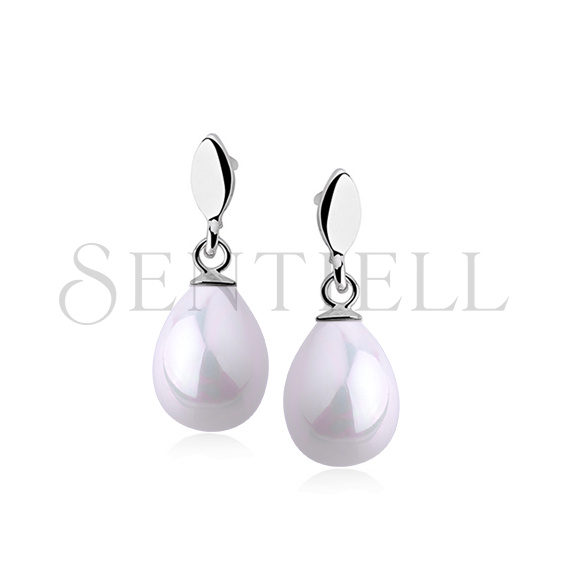 Silver earrings 925 tears - pearl