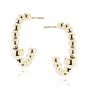 Silver (925) gold-plated earrings with balls