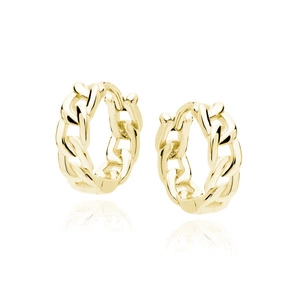 Silver (925) gold-plated earings - chain imitation