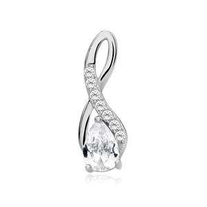 Silver (925) pendant with white zirconia