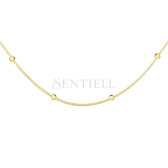 Silver (925) gold-plated choker necklace with balls