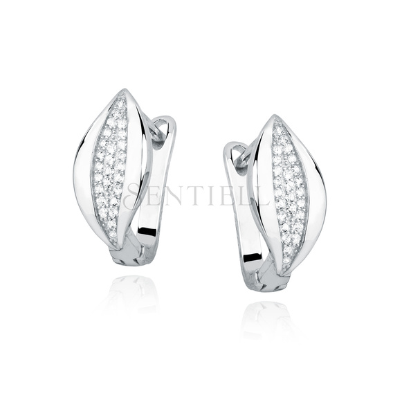 Silver (925) earrings white zirconias