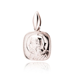 Silver (925) rose gold-plated pendant Jesus Christ