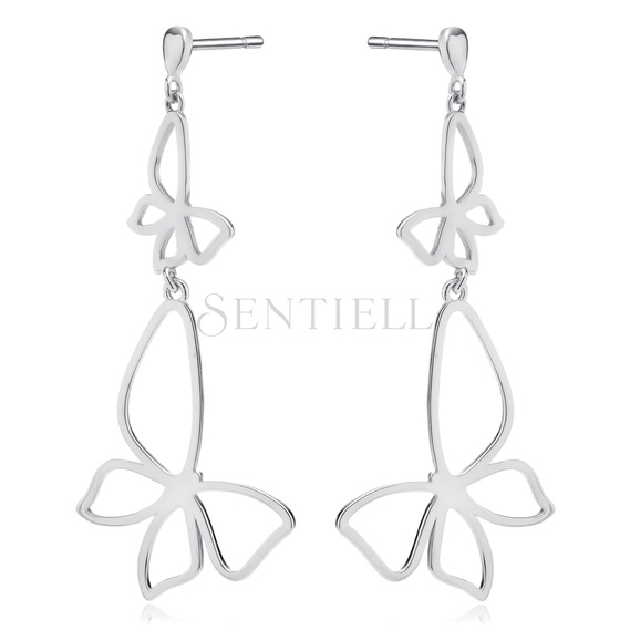 Silver (925) earrings - butterflies