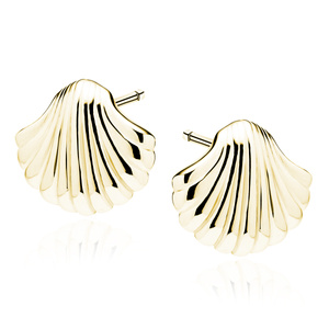 Silver (925) gold-plated earrings - seashells