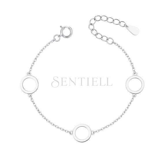 Silver (925) bracelet - three circles