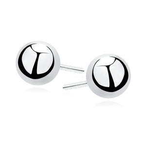 Silver (925) earrings balls - highly polished