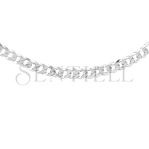 Silver (925) diamond-cut chain - curb extra flat Ø 120