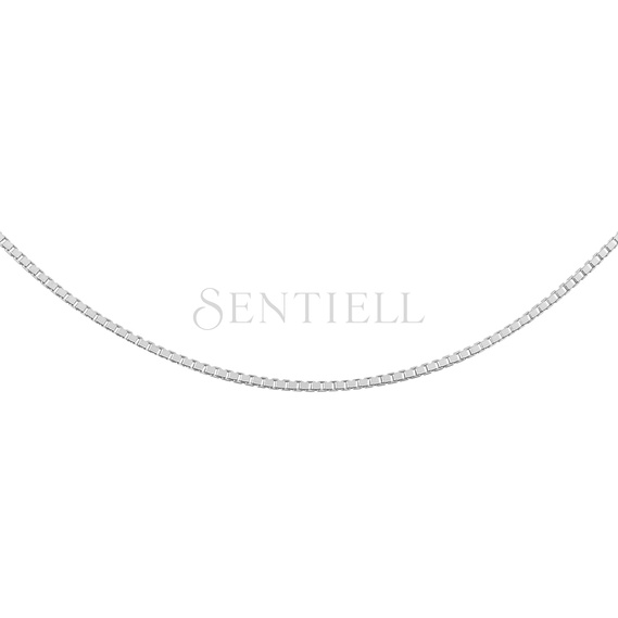 Silver (925) rhodium-plated Venetian box chain - diamond-cut