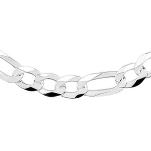 Silver (925) diamond-cut chain - figaro extra flat Ø 300