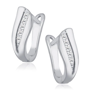 Silver (925) earrings with zirconia