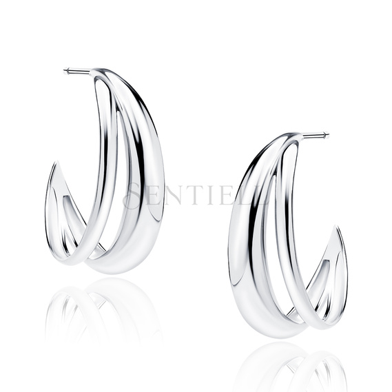 Silver (925) double earrings - circles