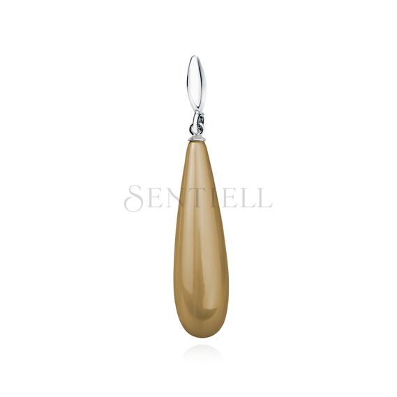 Silver (925) pendant - brown color shell pearl