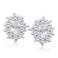 Silver (925) Earrings white zirconia