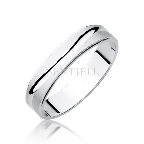 Silver (925) wedding ring, satin wave