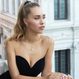 Silver (925) gold-plated earrings white zirconia