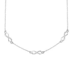 Silver (925) necklace Infinity with zirconia