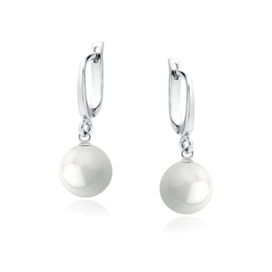 Silver earrings 925 balls - pearl