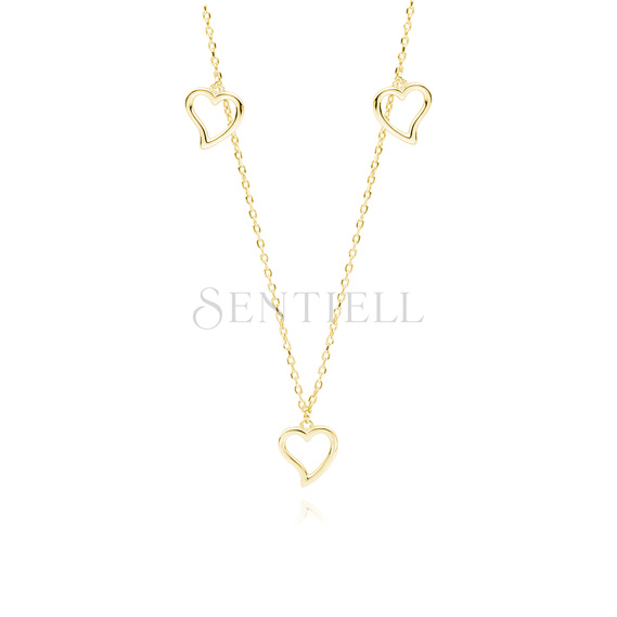 Silver (925) gold-plated necklace hearts