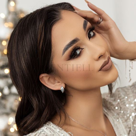 Silver (925) earrings white zirconias