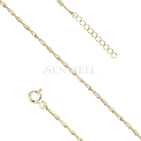 Silver (925) gold-plated anklet singapur - adjustable size