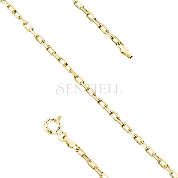 Silver (925) gold-plated chain anchor diamond cut without plating