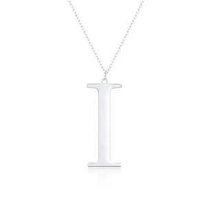 Silver (925) necklace - letter I