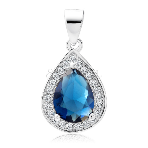 Silver (925) pendant with sapphire zirconia