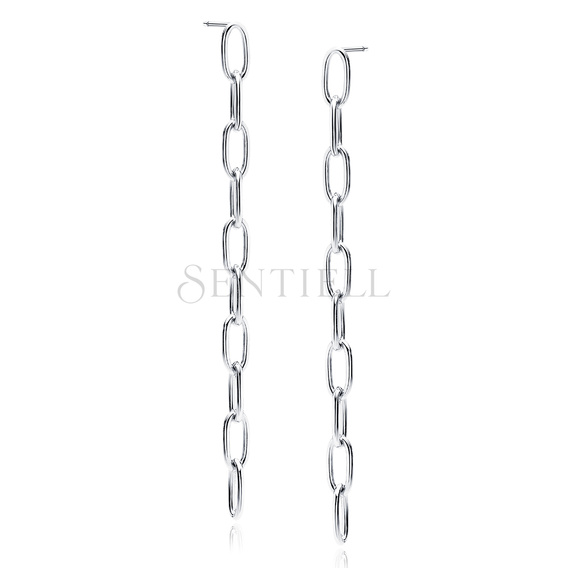 Silver (925) earrings - chain links