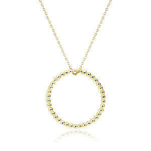 Silver (925) gold-plated necklace - circle of balls