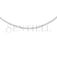 Silver (925) diamond-cut chain - curb extra flat Ø 050 rhodium-plated