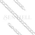 Silver (925) diamond-cut chain - figaro extra flat Ø 140