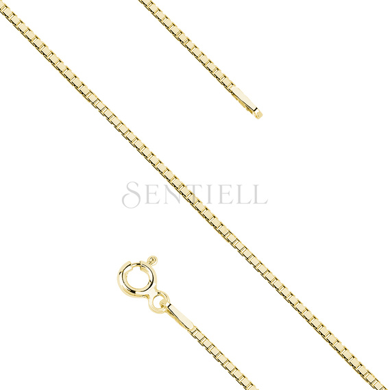 Silver (925) gold-plated Venetian box chain - diamond-cut