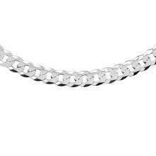 Silver (925) diamond-cut  chain - curb extra flat Ø 180