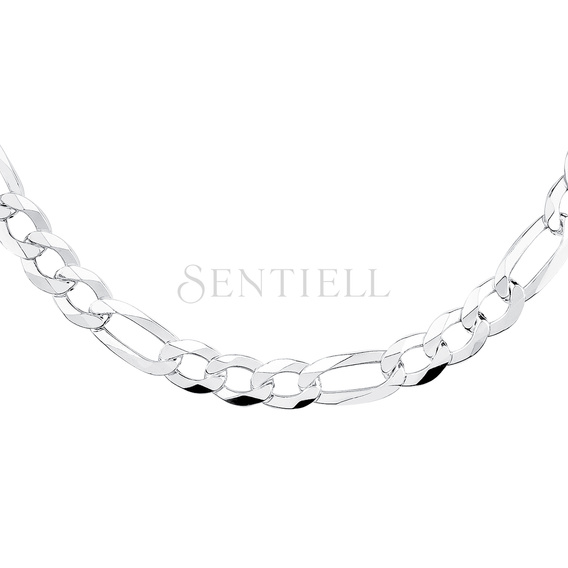 Silver (925) diamond-cut chain - figaro extra flat Ø 250