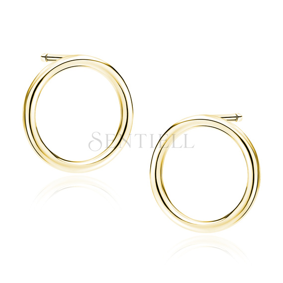 Silver (925) gold-plated earrings - circles