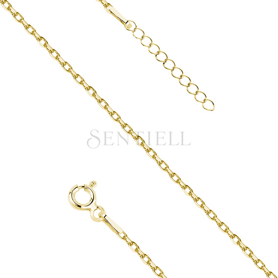 Silver (925) gold-plated bracelet diamond cut anchor