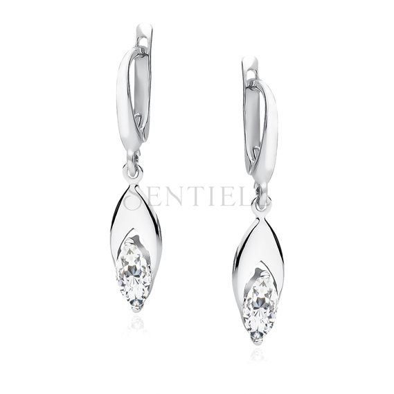 Silver (925) Earrings with white zirconia